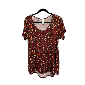 Lularoe‎ Women's Classic T Rust Top Geometric Size Large NWT